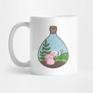 Cute Sleeping Axolotl In Terrarium Mug